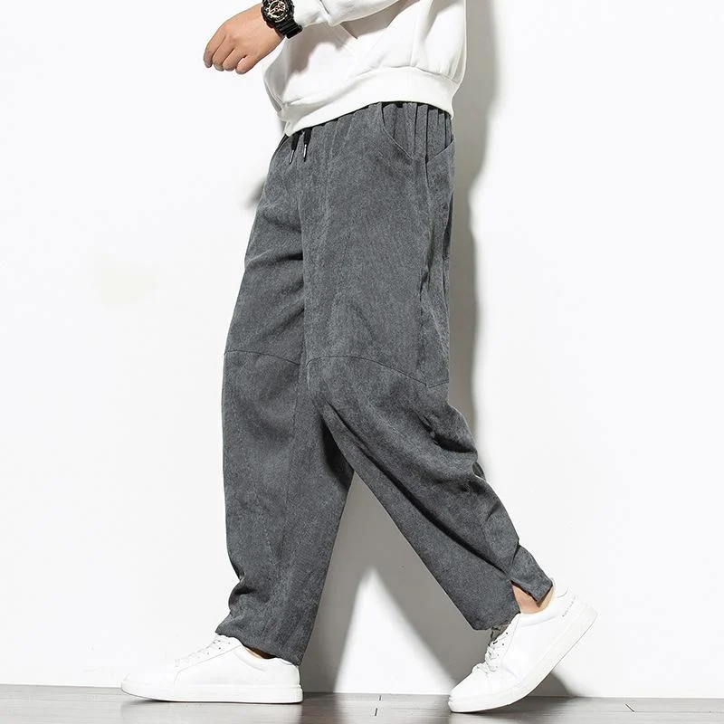 mens-casual-elastic-corduroy-loose-pants-78219793x