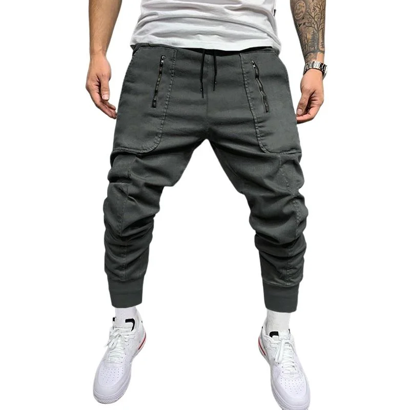 mens-casual-zipper-pocket-elastic-waist-slim-fit-pants-45566300m