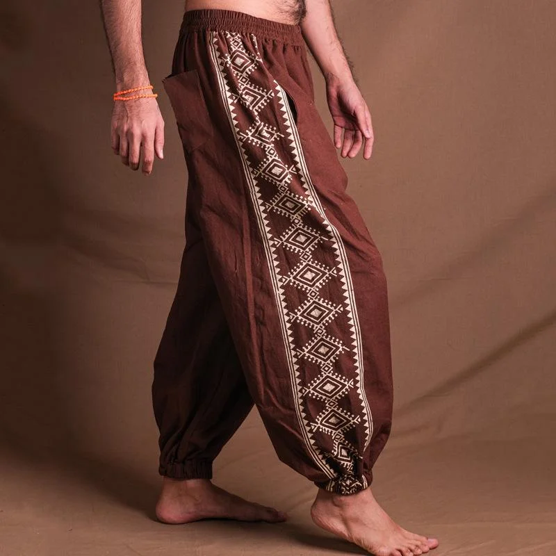 mens-ethnic-pattern-printed-elastic-waist-cinch-trousers-17456567z