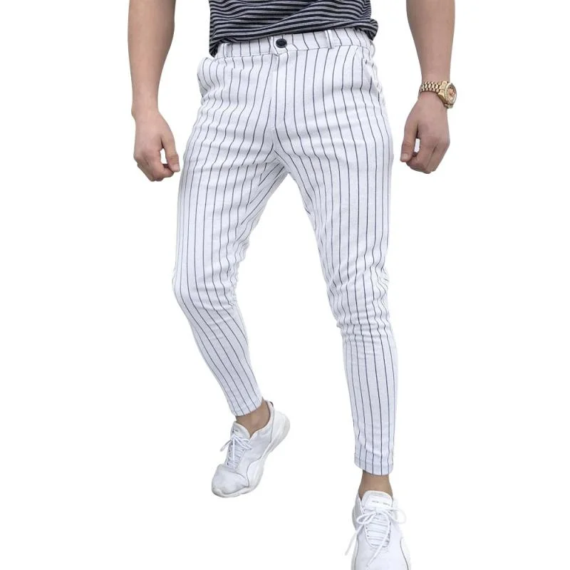 Men's Fashion Striped Slim Casual Pants 20342652Z