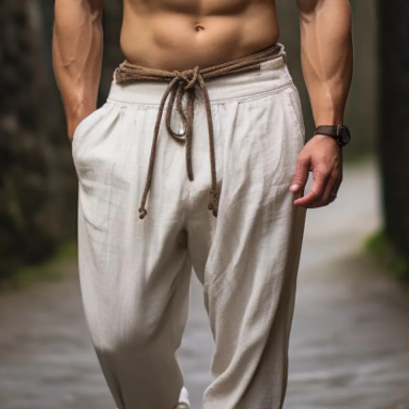 mens-retro-cotton-and-linen-loose-breathable-pants-52480333y