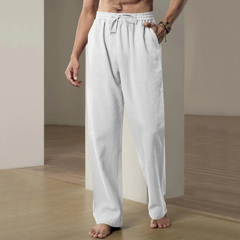 mens-solid-breathable-linen-loose-elastic-waist-casual-trousers-65710355z