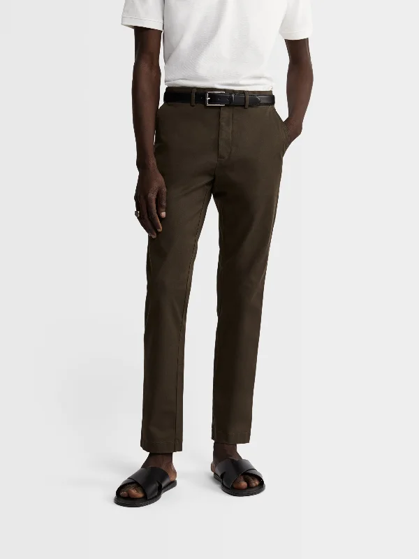 Non Iron Radcliffe Slim Fit Olive Chino