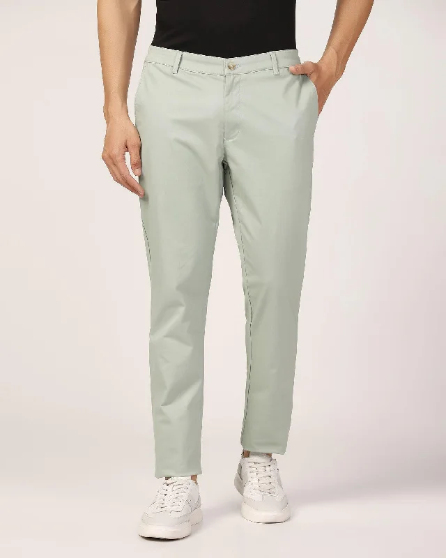 Slim Fit B-91 Casual Light Green Solid Khakis - Cultron