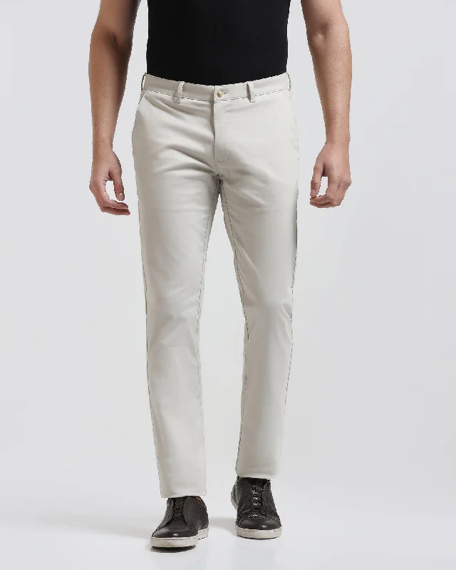 Slim Fit B-91 Casual Stone Beige Solid Khakis - Cultron