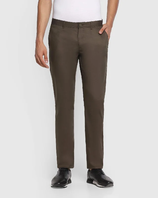 TechPro Slim Comfort B-95 Casual Dark Olive Solid Khakis - Andro