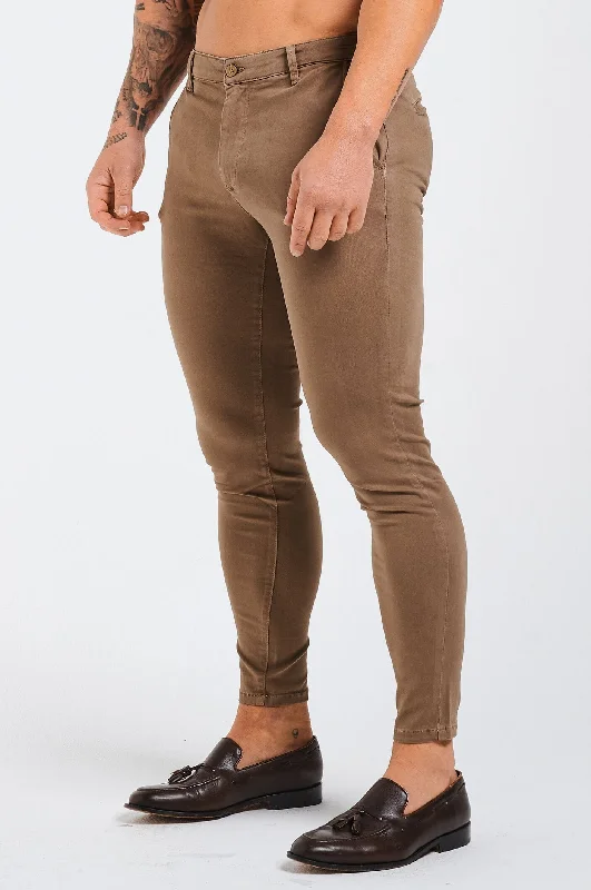 SPRAY-ON STRETCH CHINO - TAUPE