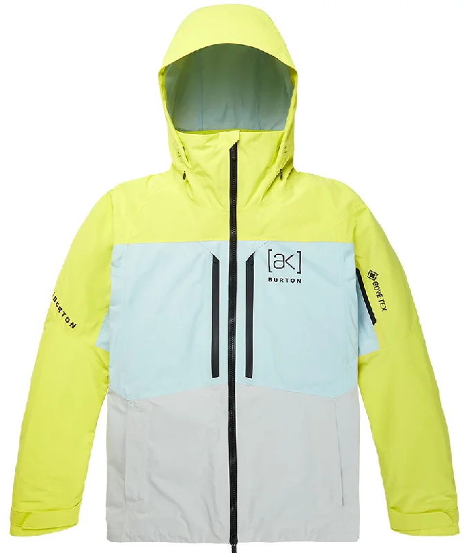 Burton Men's [ak] Swash Gore‑Tex 2L Jacket - Limeade/Ballad Blue/Gray Cloud 2023