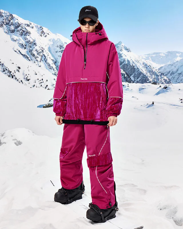 Ski Wear 3L Velvet Spliced Waterproof Snow Suit