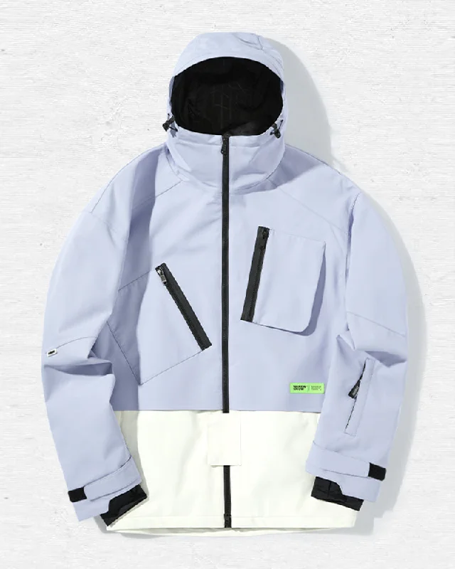 Ski Wear Color Block Snow Outfits Unisex Ski Jacket