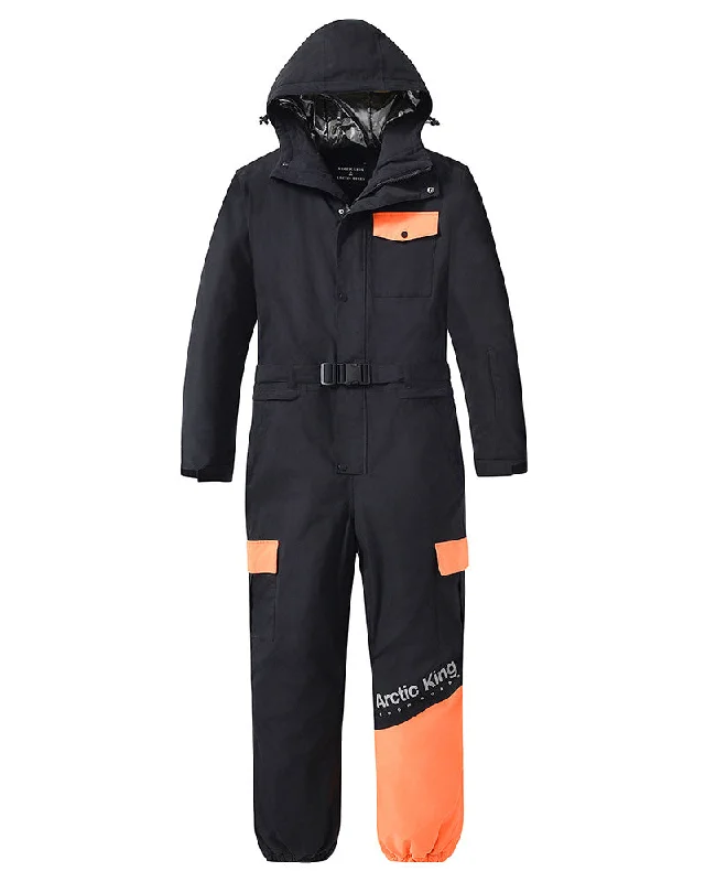 Ski Wear Color Block Thickened Unisex Jumpsuit Snow Suit