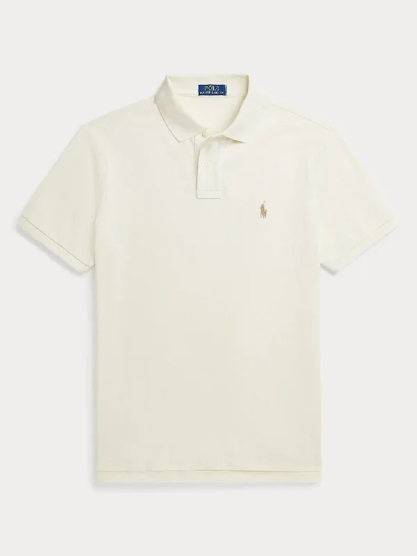 CUSTOM SLIM FIT MESH POLO SHIRT Off-White