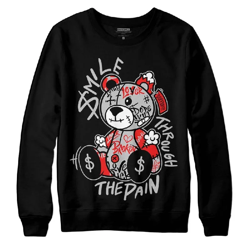 AJ Spizike Bred DopeSkill Sweatshirt Smile Through The Pain Graphic