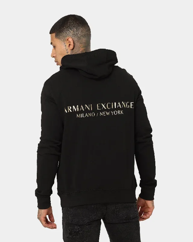 Armani Exchange Felpa Hoodie Black