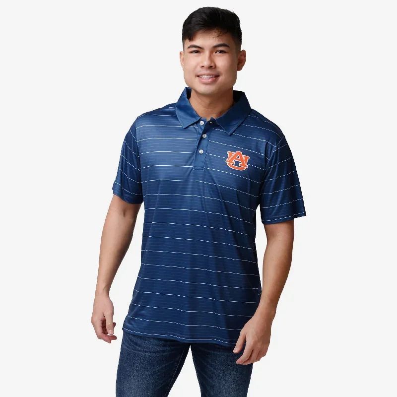 Auburn Tigers Striped Polyester Polo