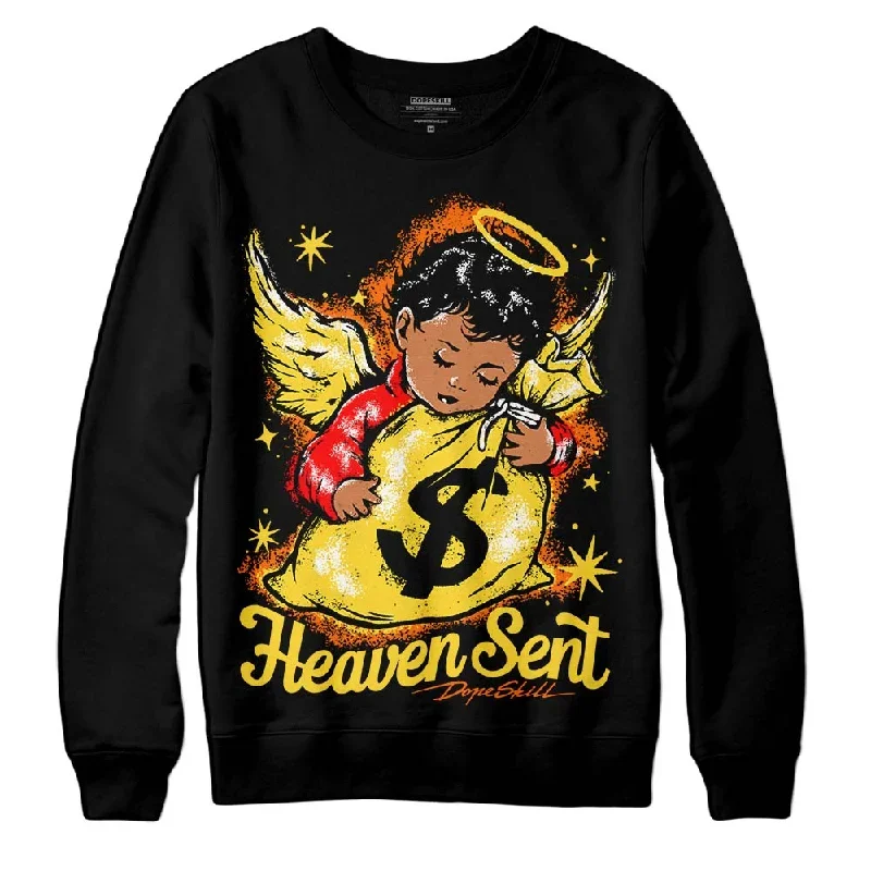 Black Tour Yellow AJ 4 Thunder DopeSkill Sweatshirt Heaven Sent Graphic