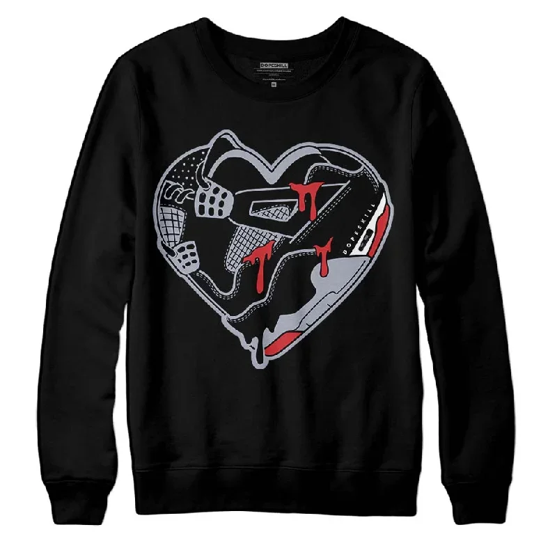 Bred Reimagined 4s DopeSkill Sweatshirt Heart Jordan 4 Graphic