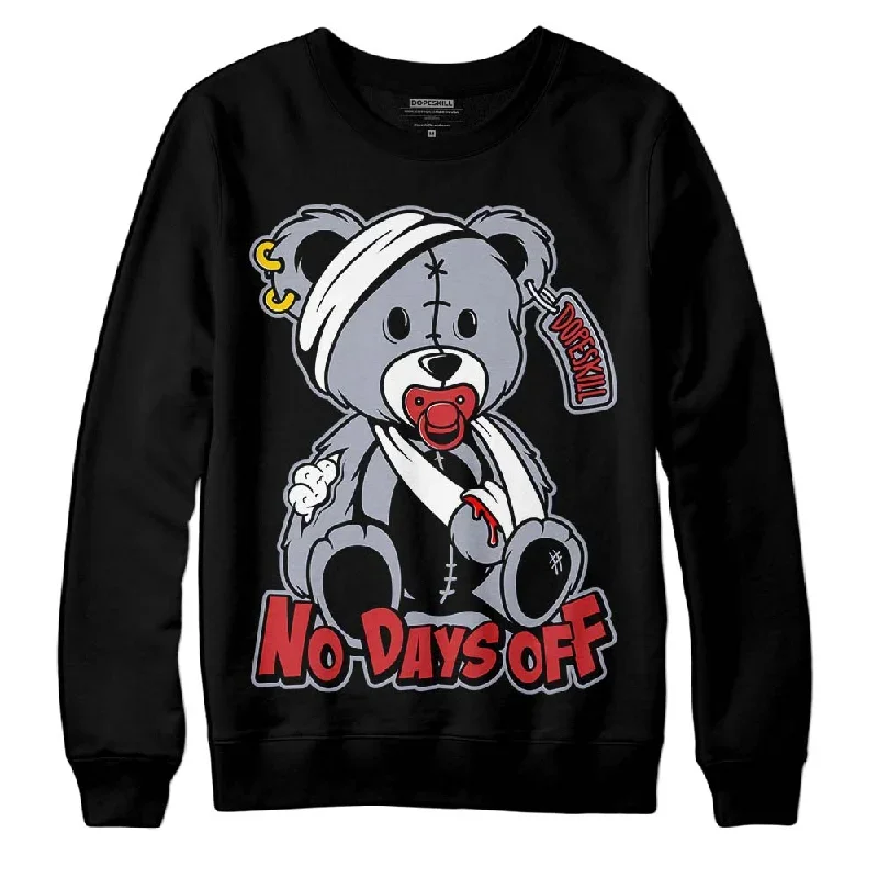 Bred Reimagined 4s DopeSkill Sweatshirt Hurt Bear Graphic