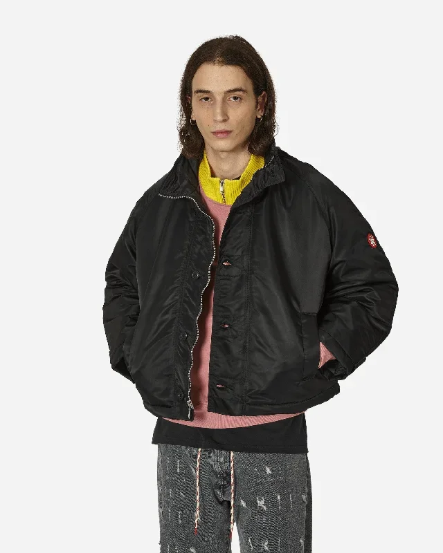 Nylon Twill Warm Jacket Black