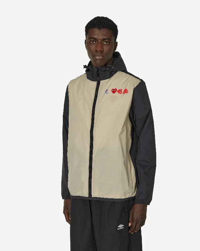 K-Way Zip Jacket Beige / Black