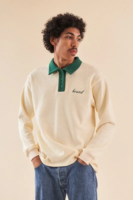 CREAM POLO SWEAT