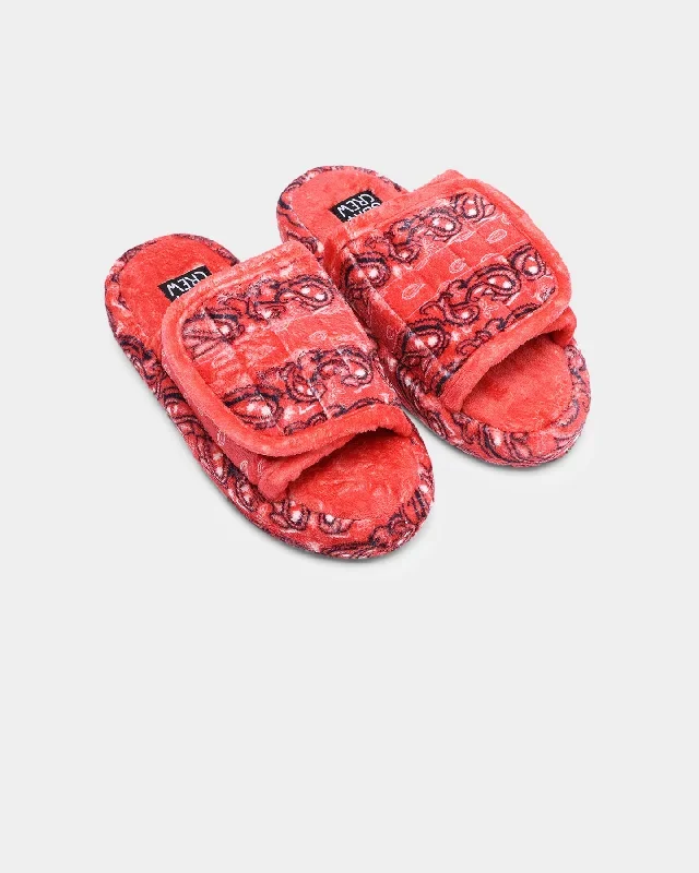 Goat Crew Velcro Paisley Bandana Slipper Red/Black/White