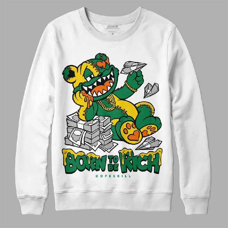 Green Collection DopeSkill Sweatshirt Born To Be Rich Graphic