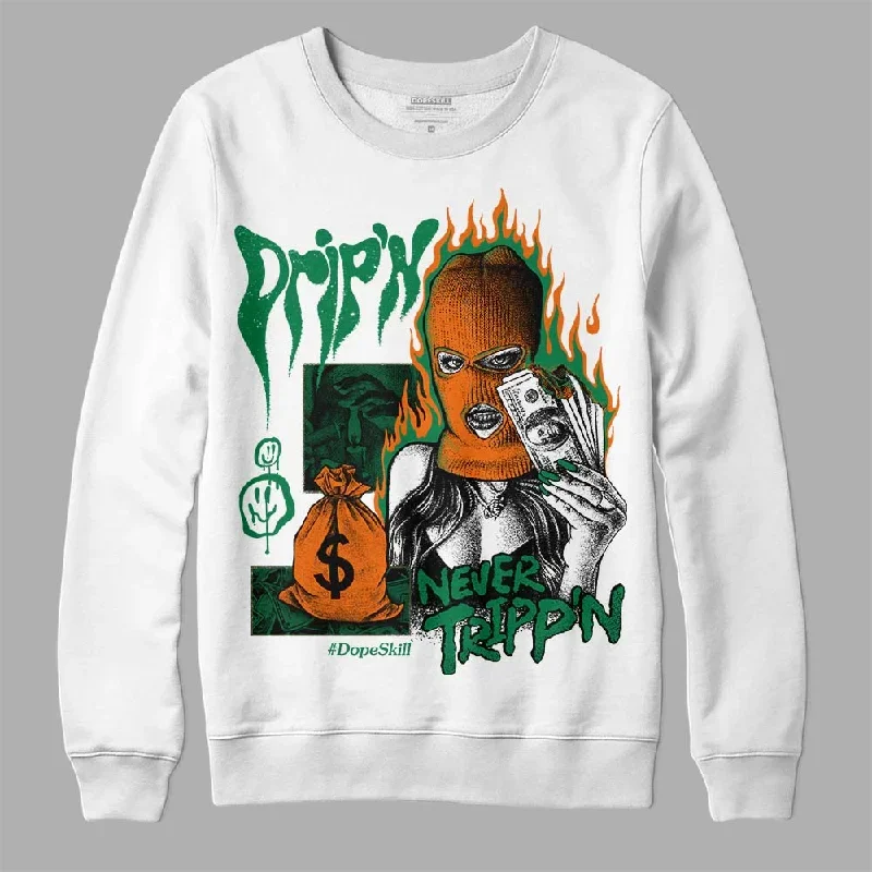 Green Collection DopeSkill Sweatshirt Drip'n Never Tripp'n Graphic