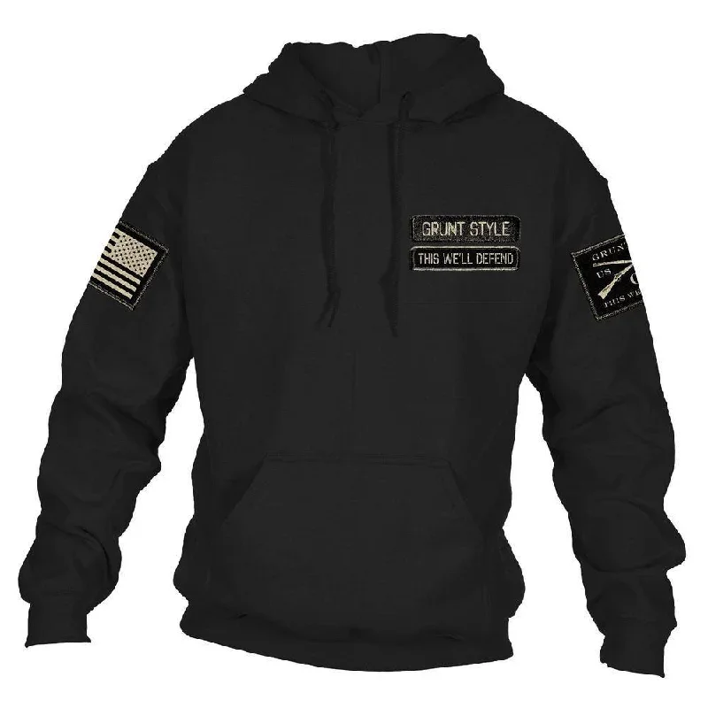 Name Tape Hoodie - Black