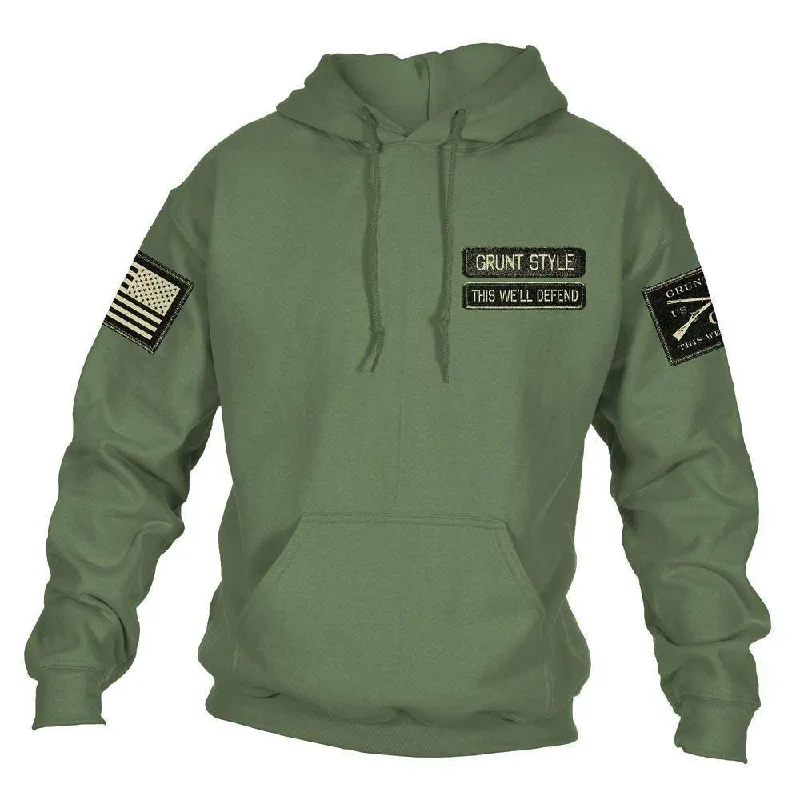 Name Tape Hoodie - Military Green