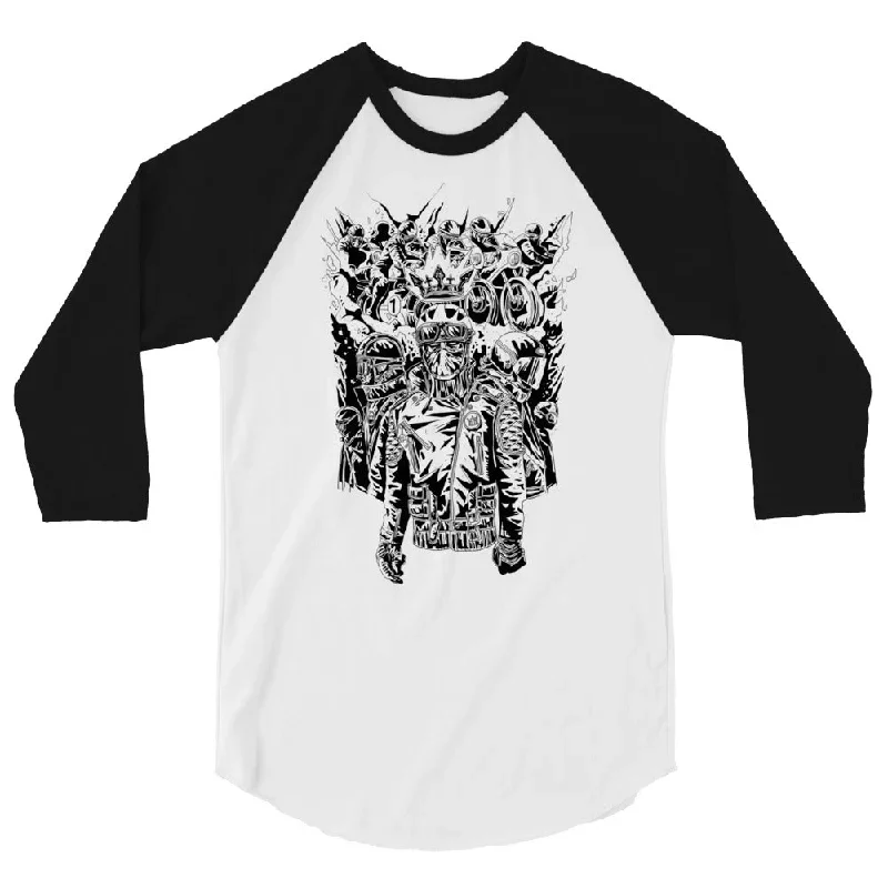 I'm The King - White 3/4 sleeve raglan shirt