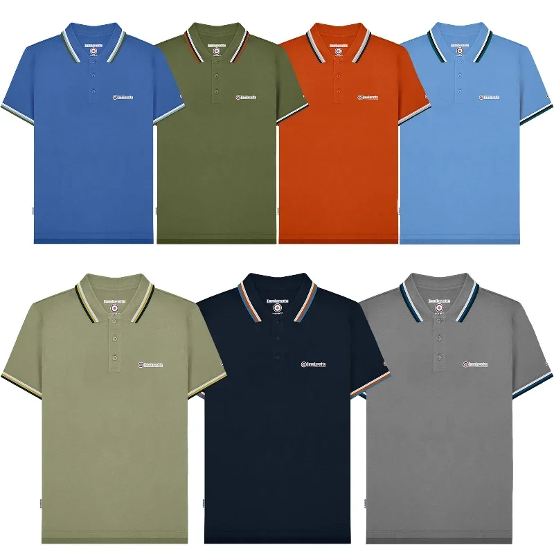 Lambretta Mens Triple Tipped Polo Shirt