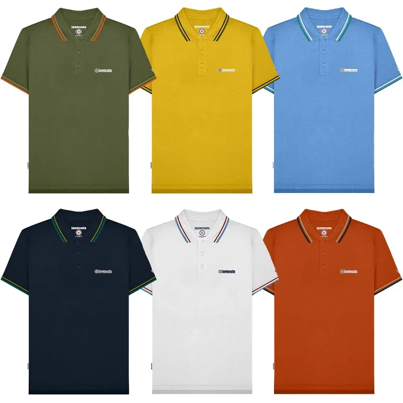 Lambretta Mens Twin Tipped Retro Polo Shirt