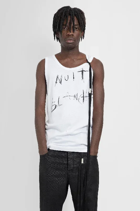 ANN DEMEULEMEESTER MAN WHITE T-SHIRTS