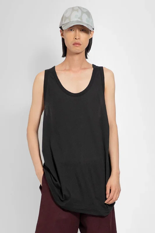 DRIES VAN NOTEN MAN BLACK T-SHIRTS & TANK TOPS