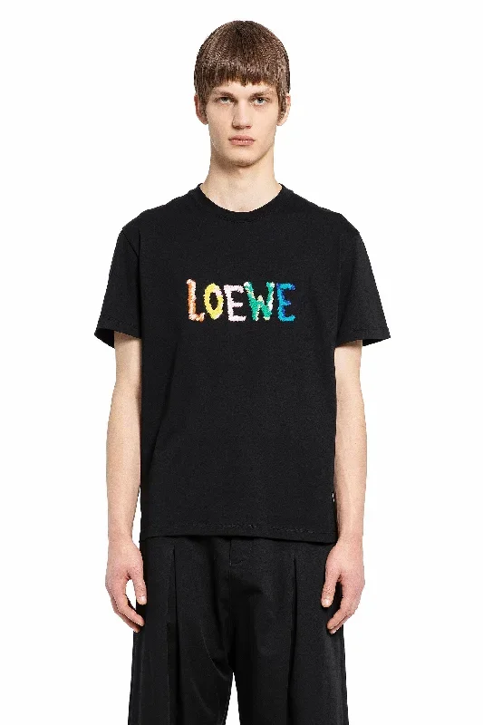 LOEWE MAN BLACK T-SHIRTS & TANK TOPS