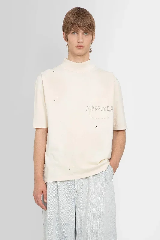 MAISON MARGIELA MAN BEIGE T-SHIRTS & TANK TOPS