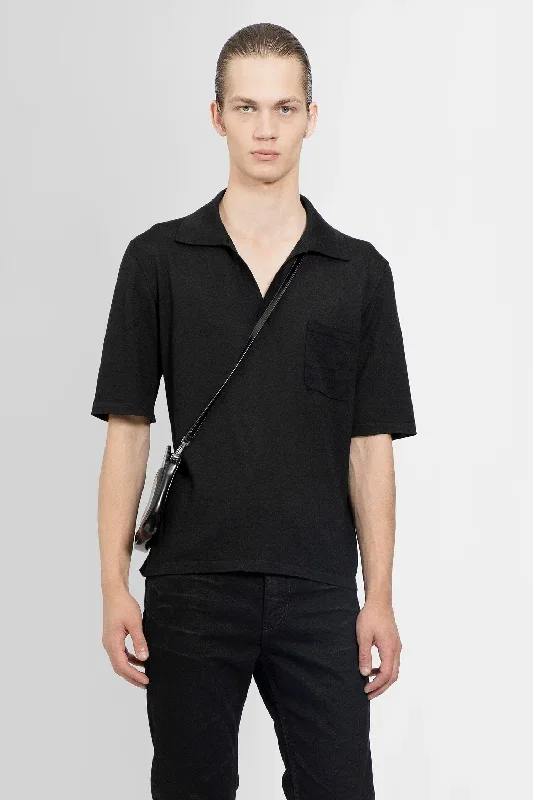 SAINT LAURENT MAN BLACK T-SHIRTS & TANK TOPS