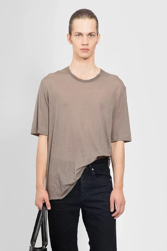 SAINT LAURENT MAN BEIGE T-SHIRTS & TANK TOPS