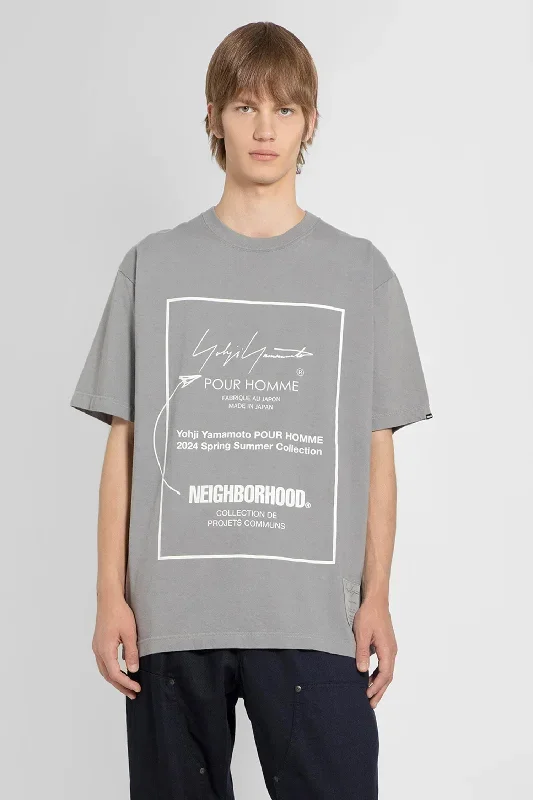 YOHJI YAMAMOTO MAN GREY T-SHIRTS & TANK TOPS