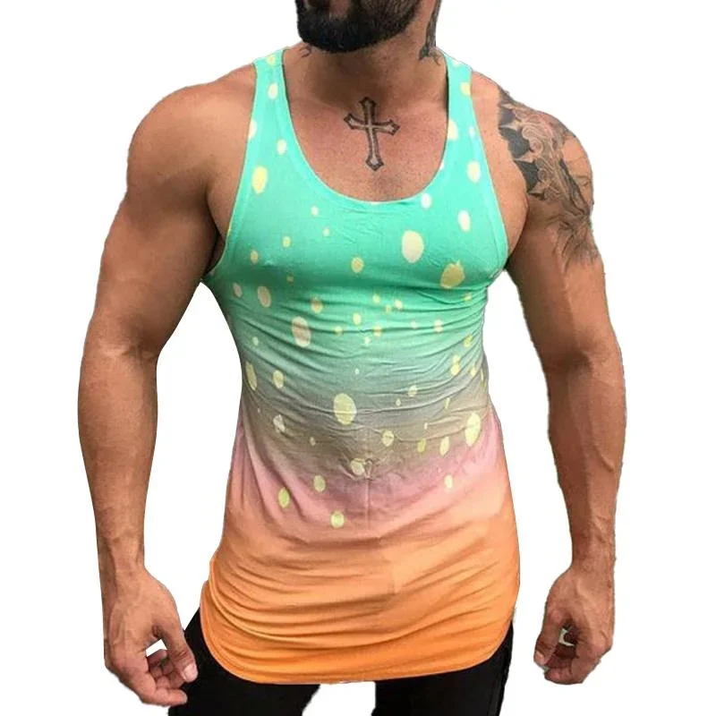 Men's Vintage Sports Print Tank Top 08748025Y