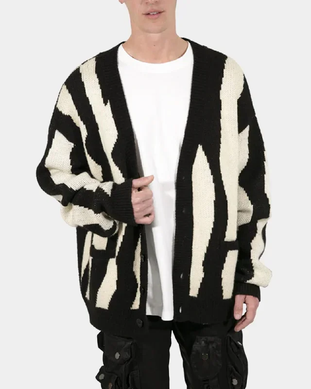 MNML Zebra Cardigan Black/Natural