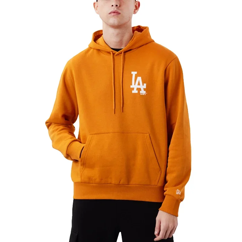 New Era Mens LA Dodgers MLB League Essential Hoodie - Orange