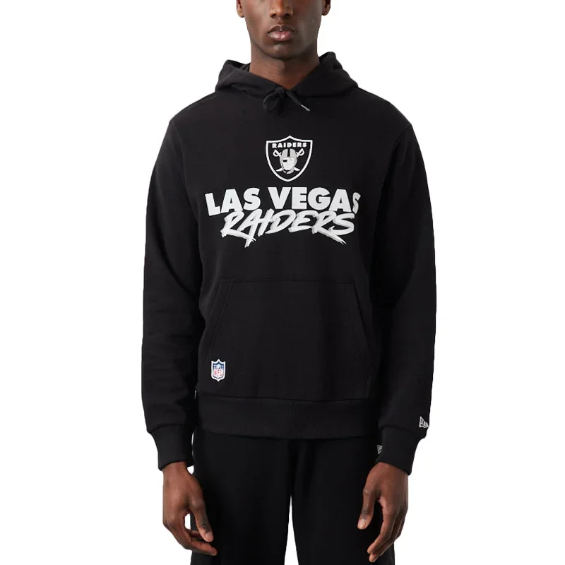 New Era Mens Las Vegas Raiders NFL Script Team Hoodie - Black