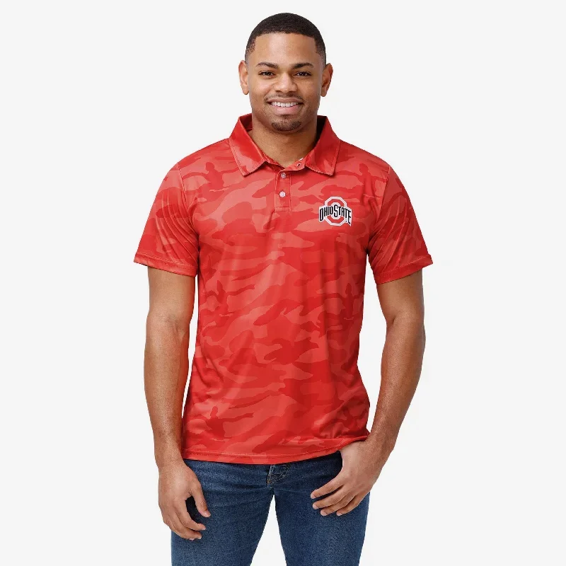 Ohio State Buckeyes Color Camo Polyester Polo