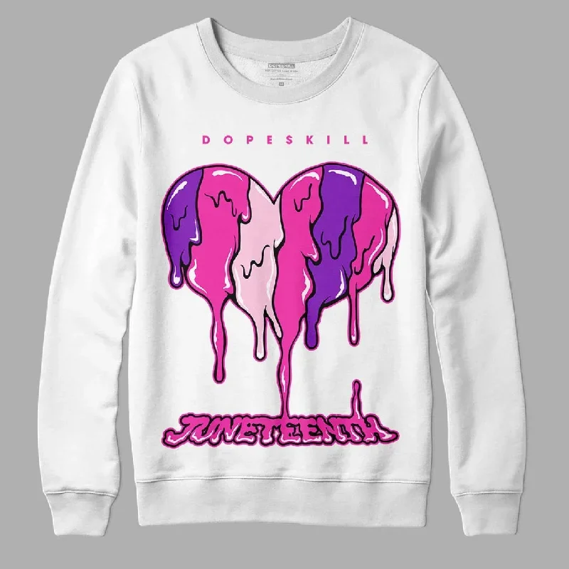 Pink Collection DopeSkill Sweatshirt Juneteenth Heart Graphic