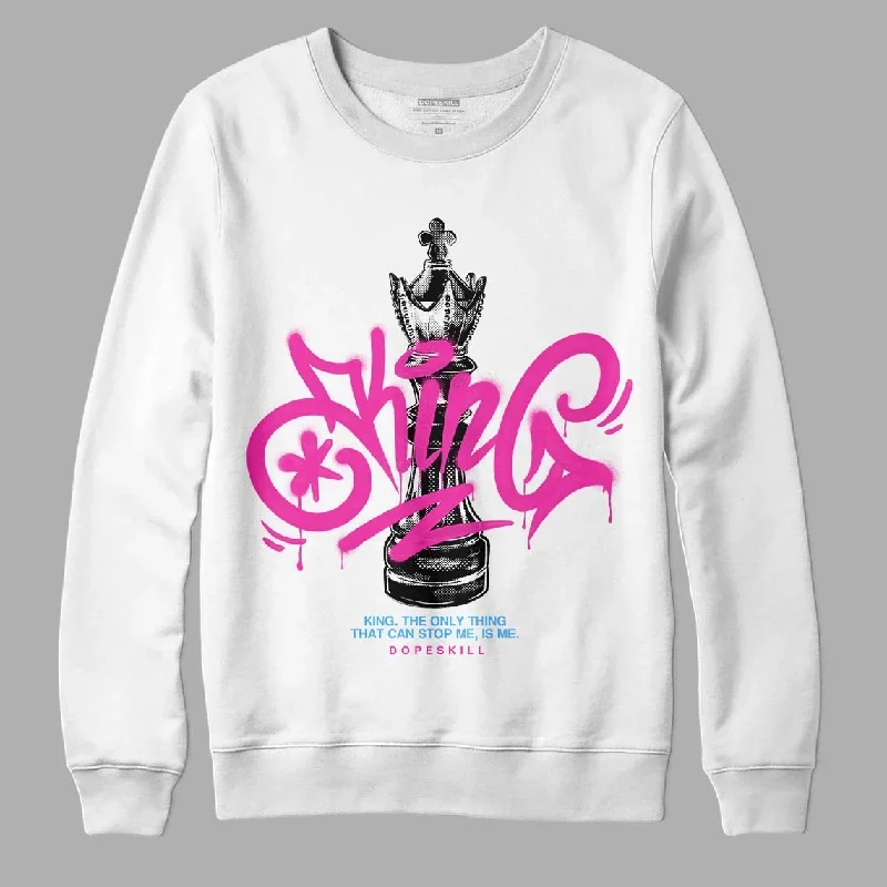 Pink Collection DopeSkill Sweatshirt King Chess Graphic