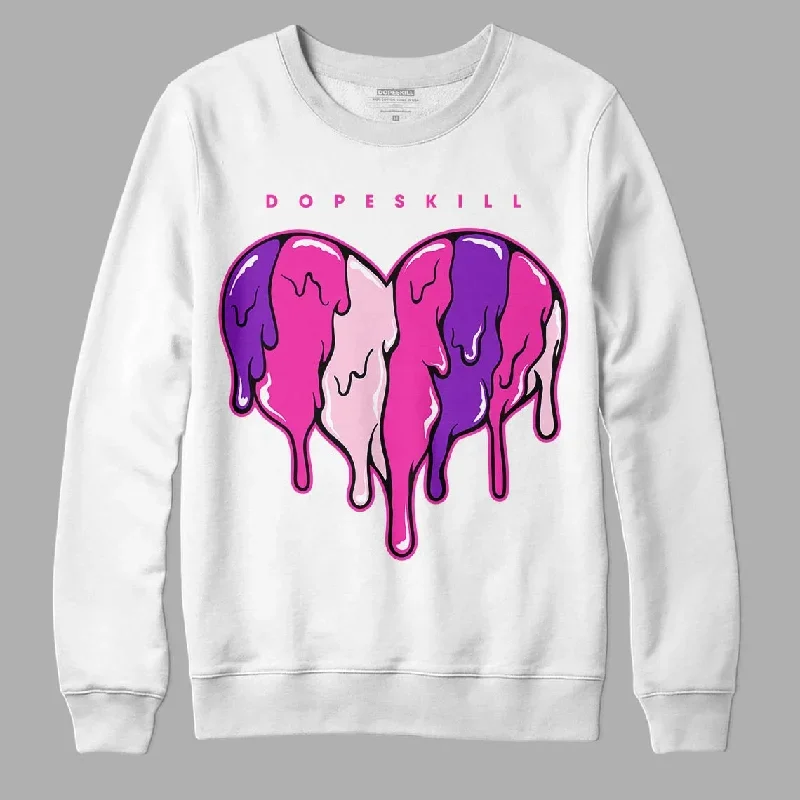 Pink Collection DopeSkill Sweatshirt Slime Drip Heart Graphic