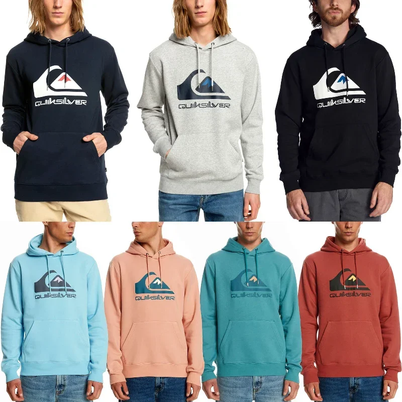 Quiksilver Mens Big Logo Pullover Hoodie