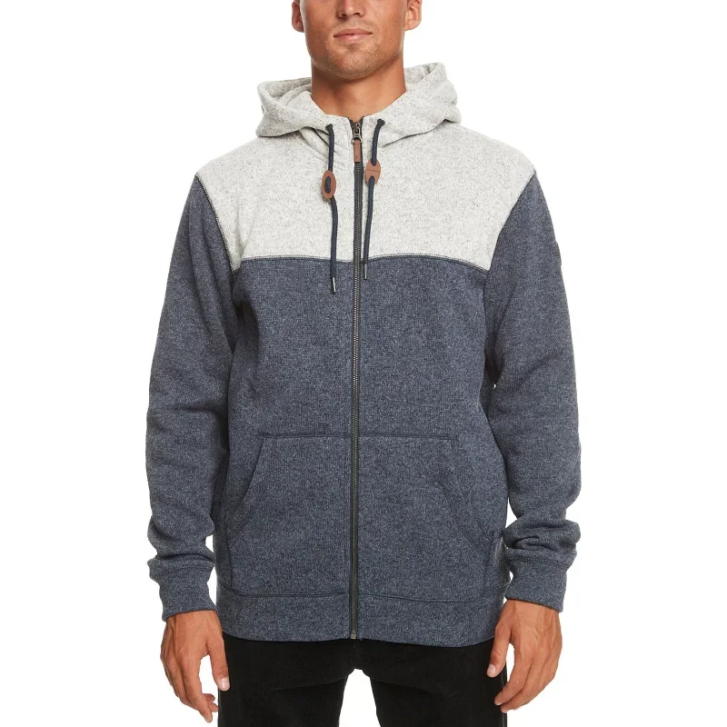 Quiksilver Mens Keller Hooded Full Zip Hoodie - Navy Blazer